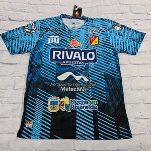 Oto Deportivo Pereira Soccer Jersey Mens Medium Blue Black Colombian Football